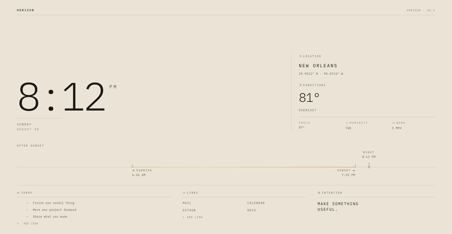 Horizon actual product screenshot 2